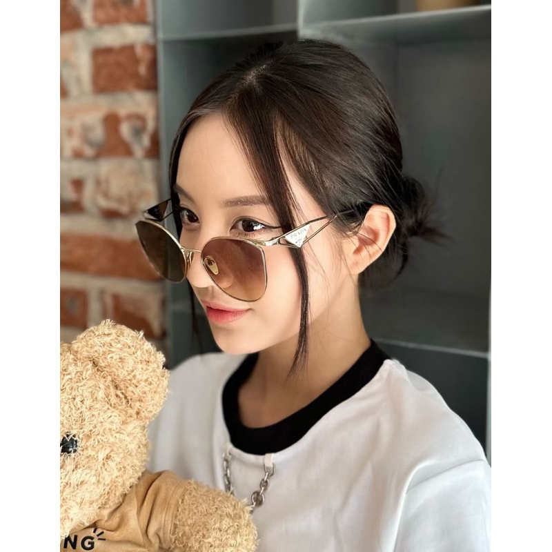 Kính mát PRA.đà mắt mèo sang chảnh càng kim loại,Kính râm mắt mèo hợp kim tròng UV400