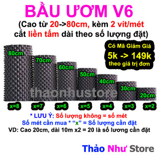 Bầu V6 cao 20cm, 30cm, 40cm, 50cm, 60cm, 70cm, 80cm 15cm (tặng kèm vít) cắt liền tấm dài
