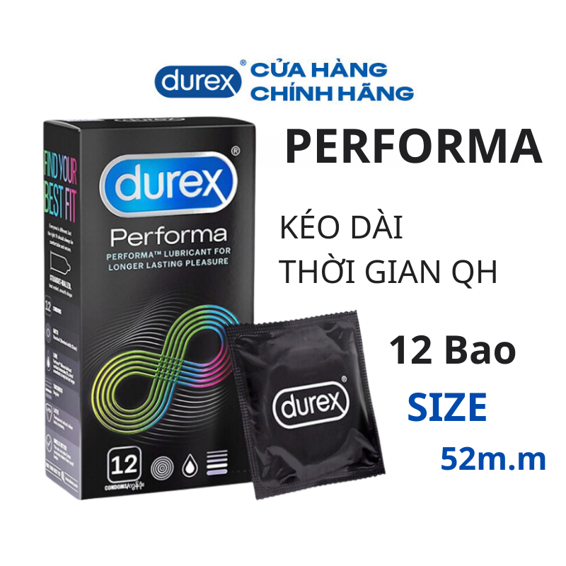 Combo 6 Hộp Bao Cao Su Durex 70 cái chính hãng tùy chọn pleasuremax. invisible. performa. kingtex. fertherlite ultima