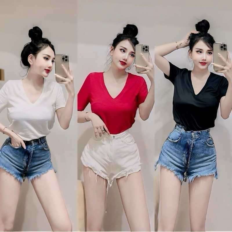 ÁO THUN CỔ TIM TRƠN