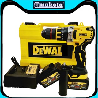 Máy Khoan Pin DE.WALT 199V Động Cơ Từ Không Chổi Than, 100% Dây Đồng, 3 CHỨC NĂNG Có Búa, Lõi Đồng, 2 Pin Khủng 10 Cell