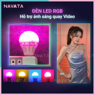 [Đèn Led RGB] loại đèn tím hồng đổi màu qua app - Chuyên quay Video loại tốt nhất bảo hành 24 tháng
