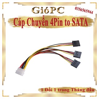 Cáp chuyển đổi nguồn 4 pin sang sata, đầu chuyển 4 pin to sata, dây chuyển nguồn sata