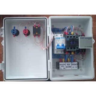 Tủ điện bơm nước tự động chống giật phao 12v