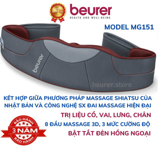 Đai massage hồng ngoại Beurer MG151, mát xa hỗ trợ điều trị về đau nhức cổ vai gáy, an toàn khi sử dụng