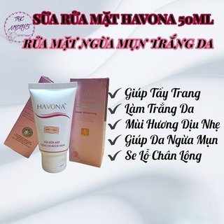 Gel rửa mặt Havona ngừa mụn trắng da