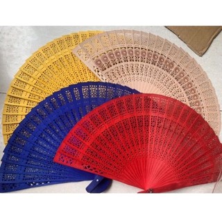 Quạt gỗ xếp trang trí, decor, đạo cụ chụp hình