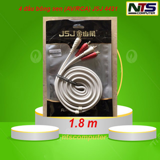 Dây tín hiệu 4 đầu bông sen JSJ 4421 dài 1.8m - 15m đầu cắm mạ vàng đảm bảo tín hiệu luôn truyền tải ổn định