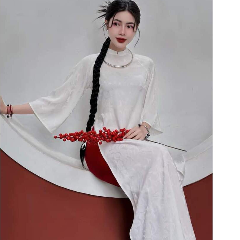 ÁO DÀI DÁNG XUÔNG CHẤT GẤM TƠ KÈM QUẦN GIÁ SỈ LUXURI 99