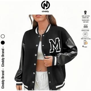 ÁO KHOÁC DÙ CHỮ M BOMBER CINDDY BRAND (AKB03) Nữ Jacket