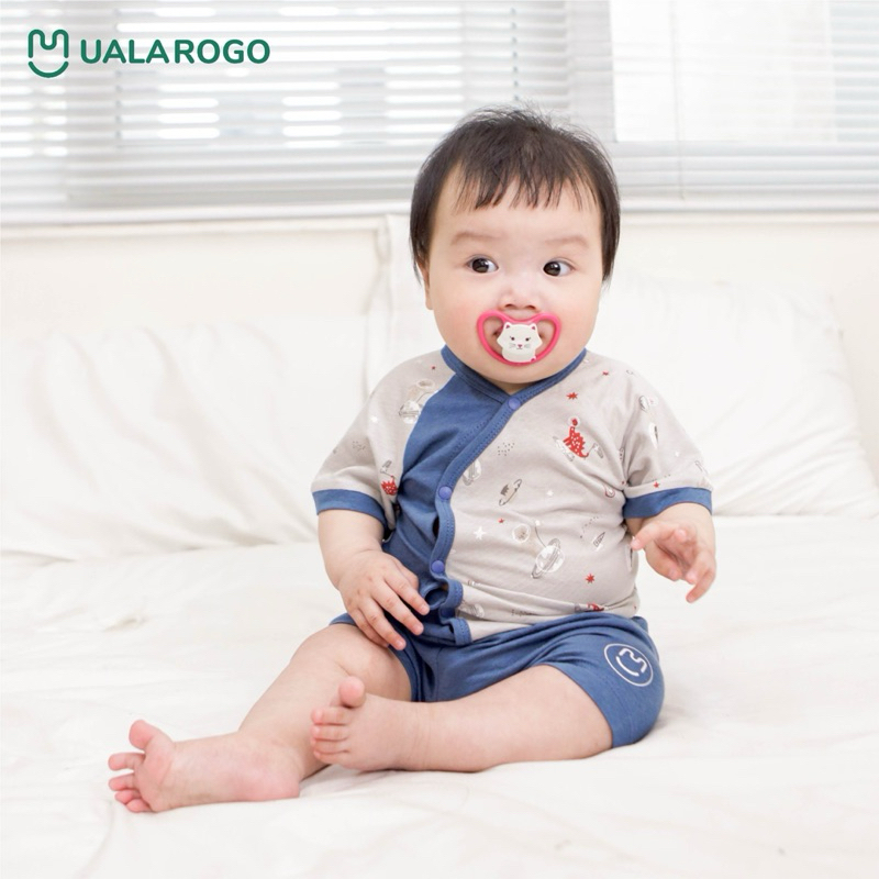 -Bộ cộc tay cài chéo cho bé trai, bé gái