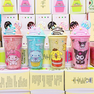 Ly nhựa vĩnh cửu 2 lớp mẫu ly bánh qui/kem thú sarino cute