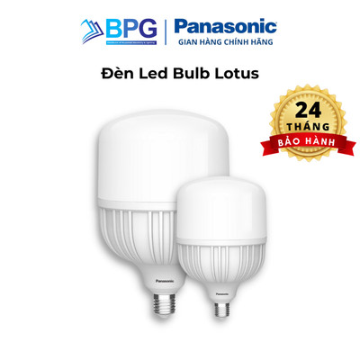 Đèn LED Bulb Trụ Trắng Panasonic Lotus Đuôi E27 Công suất 20W 30W 40W 50W ánh sáng trắng 6500K