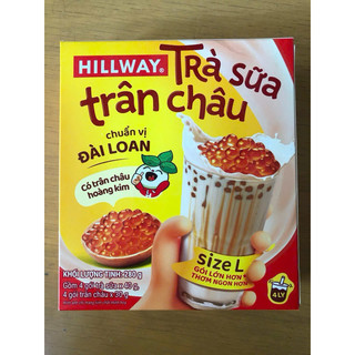 Trà Sữa Trân Châu Hoàng Gia Tự Pha Kèm trân châu bên trong 1 hộp gồm - 4 gói Trà Sữa+4gói trân châu