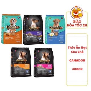 (CÓ QUÀ TẶNG) Thức Ăn Hạt Cho Chó Ganador - Nhiều Vị - 400gr