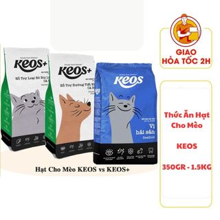 (CÓ QUÀ TẶNG) Thức Ăn Hạt Cho Mèo Keos - Nhiều Vị - 350gr - 1.5kg