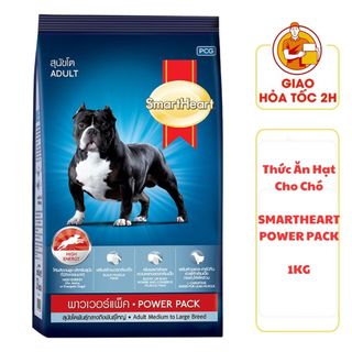 (CÓ QUÀ TẶNG) Thức Ăn Hạt SMARTHEART POWER PACK Cho Chó Trưởng Thành - 1kg