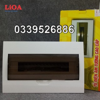 Tủ điện âm tường LiOA chứa 9 cầu dao đôi hoặc 18 cầu dao đơn