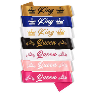 Dải băng đeo chéo,dây đeo vai sinh nhật KING QUEEN
