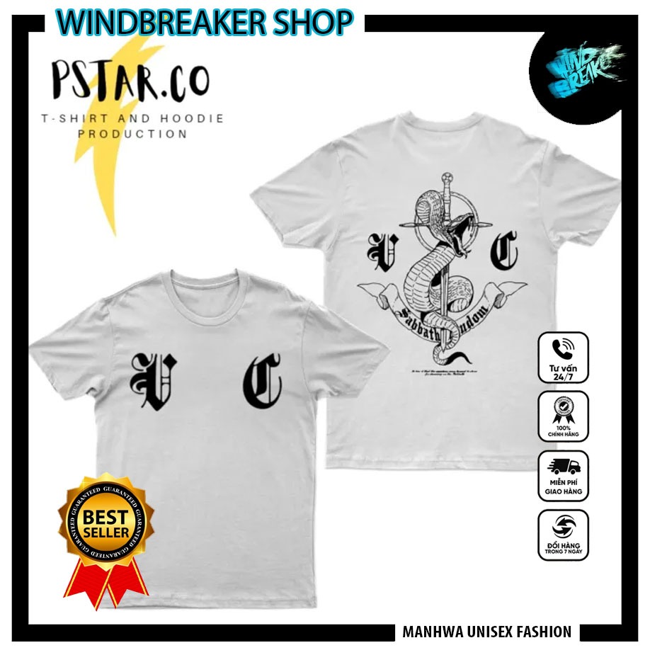 Áo thun Sabbath crew manhwa Wind breaker webtoon unisex mẫu mới.