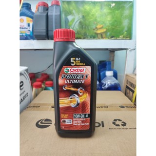 Nhớt castrol power 1 ultimate 10w50 dung tích 0.8l & 1l cho xe máy