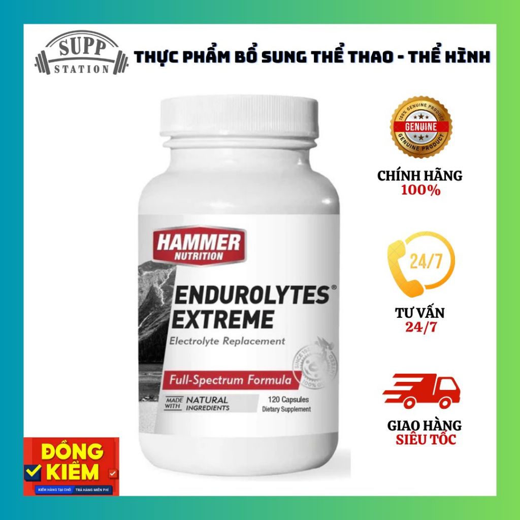 [CHÍNH HÃNG] Viên Muối Điện Giải HAMMER NUTRITION ENDUROLYTES EXTREME - 120 viên