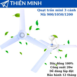 Quạt trần mini 3 cánh nhựa