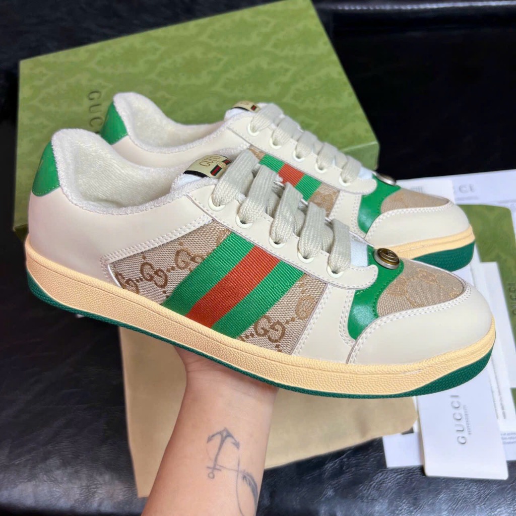 Giày thể thao GC Sơn Tùng - Hải Tú , giày sneaker GG ST xanh - hồng cao cấp cho nam nữ