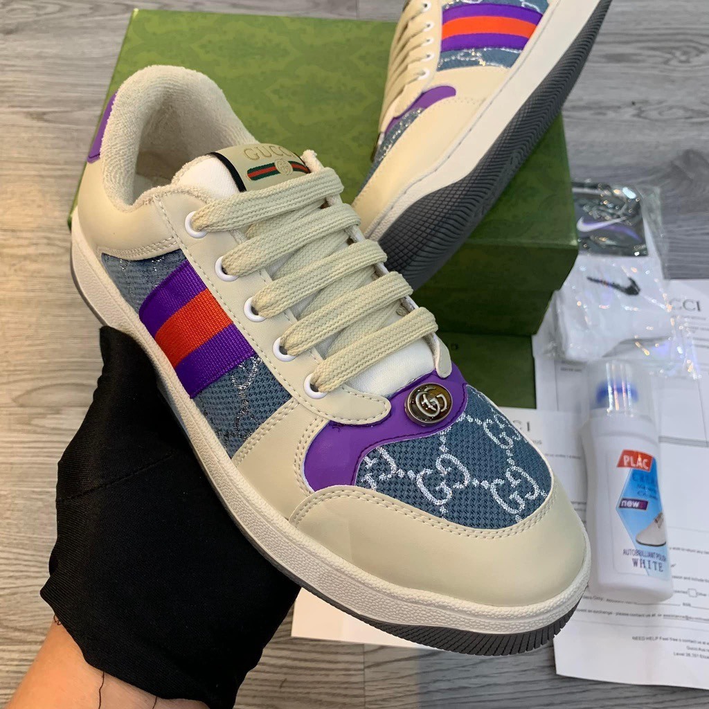 Giày thể thao GC Sơn Tùng - Hải Tú , giày sneaker GG ST xanh - hồng cao cấp cho nam nữ