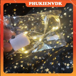 Dây Đèn Led Trang Trí Fairylight Đom Đóm Kèm Sẵn Pin Nhiều Màu 1m 2m 3m