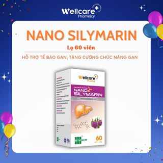 Nano Silymarin Wellcare, lọ 30 viên Giải độc gan, hỗ trợ bảo vệ tế bào gan, tăng cường chức năng gan