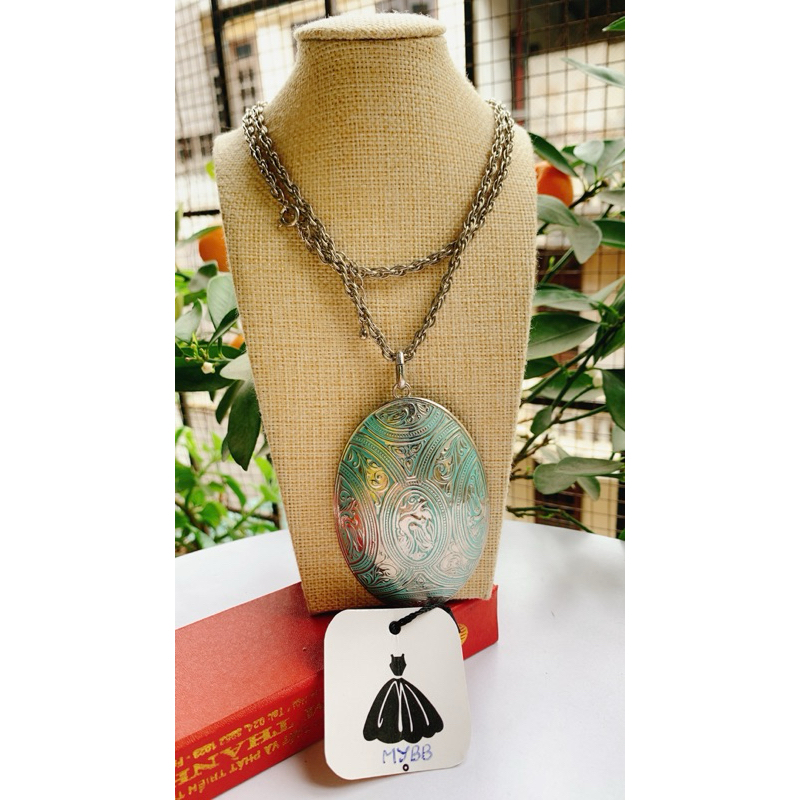 Dây chuyền mặt trứng vintage si Nhật
