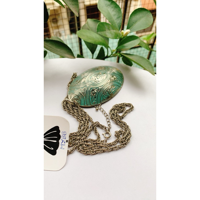 Dây chuyền mặt trứng vintage si Nhật