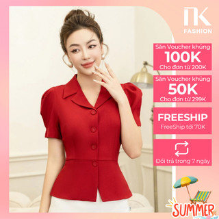 Áo Sơ Mi Nữ NK Fashion Kiểu Dáng Basic Thanh Lịch Chất Vải Mềm Mịn Thoáng Mát NKFSM2306026