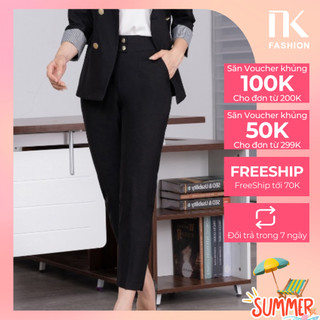 Quần Tây Nữ Công Sở NK Fashion Thiết Kế Form Đứng Kèm Quai Nhê Chất Vải Nhập Hàn Cao Cấp NKFQU2211002