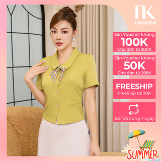 Áo Sơ Mi Ngắn Tay NK FASHION Thiết Kế Trẻ Trung Thanh Lịch Chất Vải Nhập Hàn Cao Cấp Không Nhăn UKSM2303009