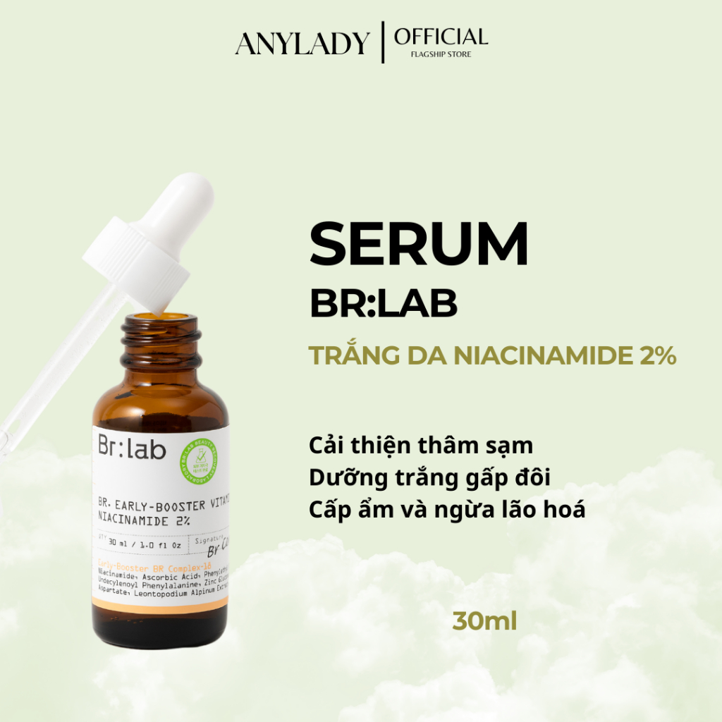 Tinh Chất Trắng Sáng Da BRLAB Niacinamide 2% - Br Early Booster Vitamin Ampoule Cho Da Thâm Sạm 30ml