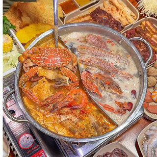 Nồi lẩu 2 ngăn, nấu được trên bếp từ đường kính 32cm loại dày dặn (ảnh thật)