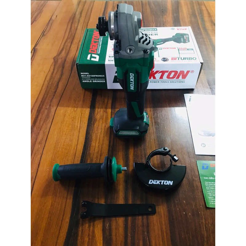 THÂN Máy Mài Pin DEKTON 100MM M21-AG100PROMAX BITURBO Thế Hệ Mới 2024 Siêu Mạnh 3 Tính Năng An Toàn