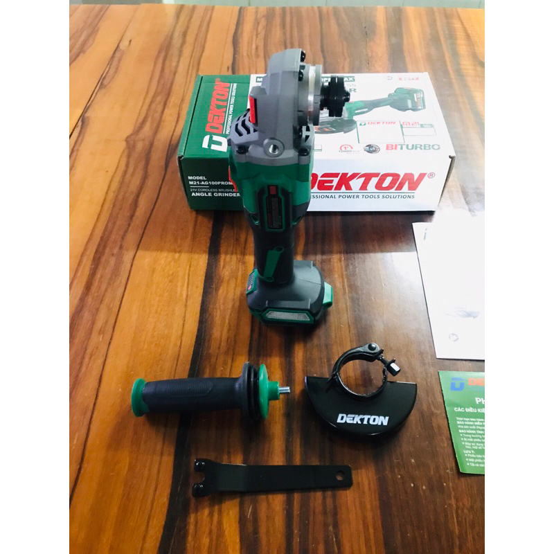 THÂN Máy Mài Pin DEKTON 100MM M21-AG100PROMAX BITURBO Thế Hệ Mới 2024 Siêu Mạnh 3 Tính Năng An Toàn