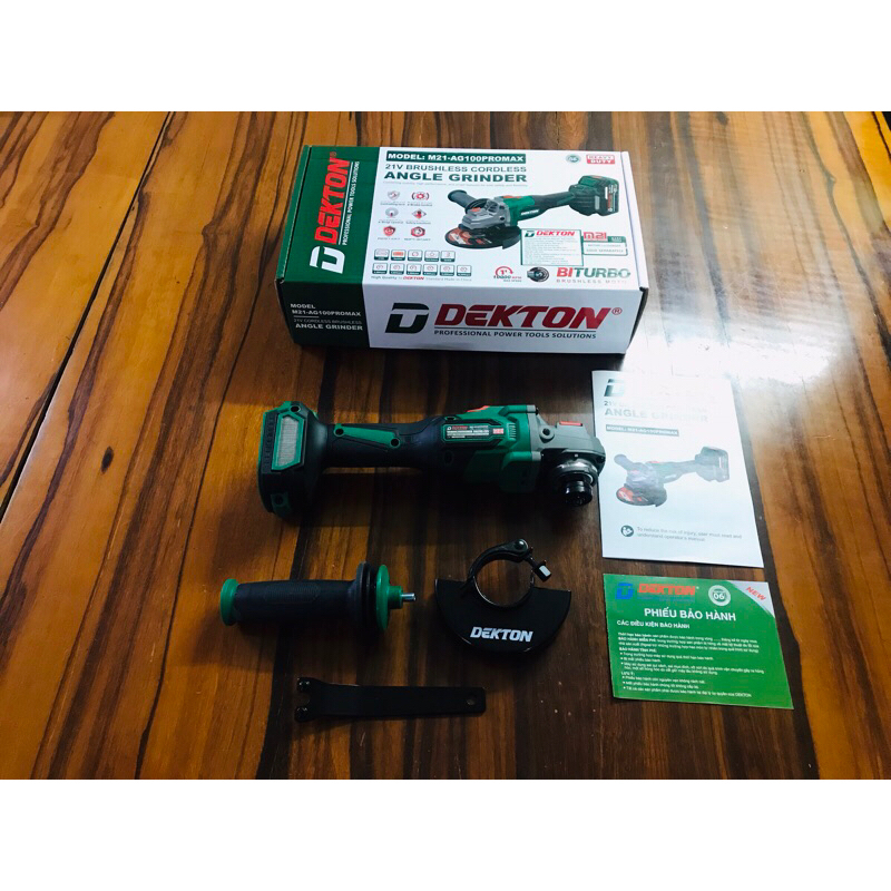 THÂN Máy Mài Pin DEKTON 100MM M21-AG100PROMAX BITURBO Thế Hệ Mới 2024 Siêu Mạnh 3 Tính Năng An Toàn