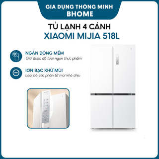 Tủ lạnh 4 cánh xiaomi mijia 518l – thiết kế âm tường, ngăn đông mềm