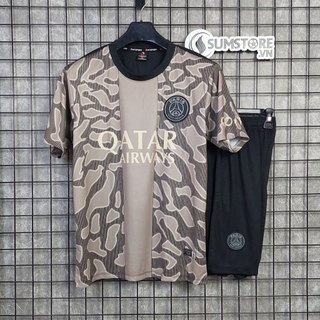 Áo Bóng Đá CLB PSG Xám Rêu – Bộ Đồ Đá Banh Nam Nữ Mới Đẹp 2024