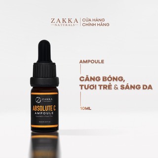 Tinh Chất Ampoule Vitamin C Zakka Naturals Sáng Đều Màu Da, Chống Lão Hóa Absolute C 10ml