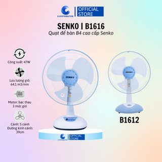 Quạt bàn b4 senko b1616/b1612 - màu ngẫu nhiên - hàng chính hãng