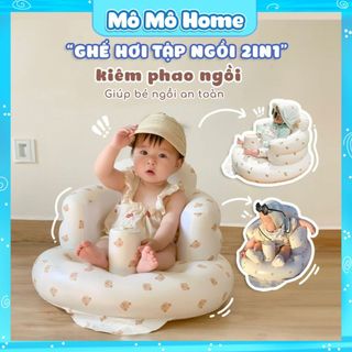 Ghế hơi tập ngồi cho bé cao cấp bơm hơi dễ dàng tiện lợi phù hợp cho bé trên 6 tháng Mô Mô Home