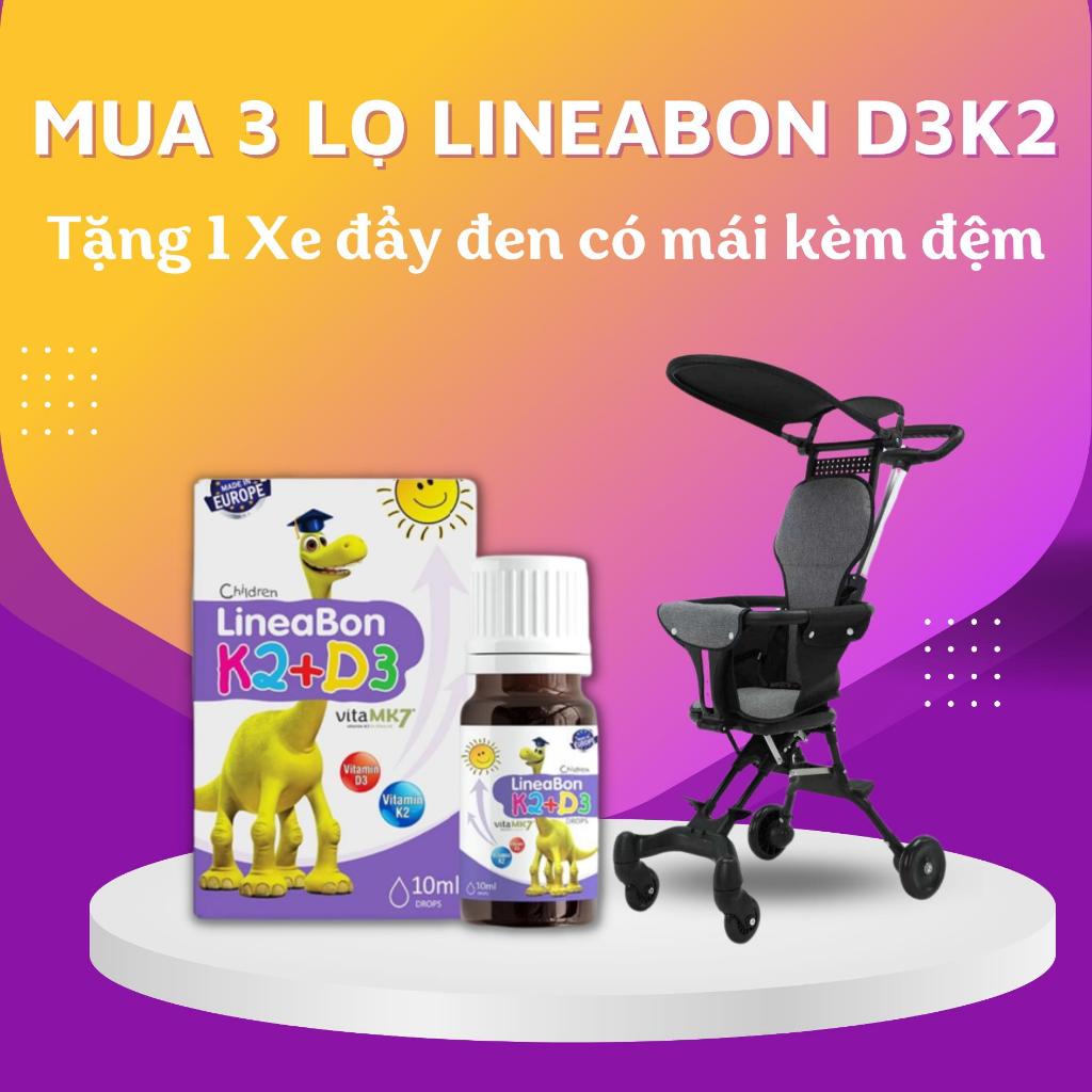Combo 3 lọ LineaBon vitamin D3 K2 10ml - Vitamin tăng chiều cao cho bé