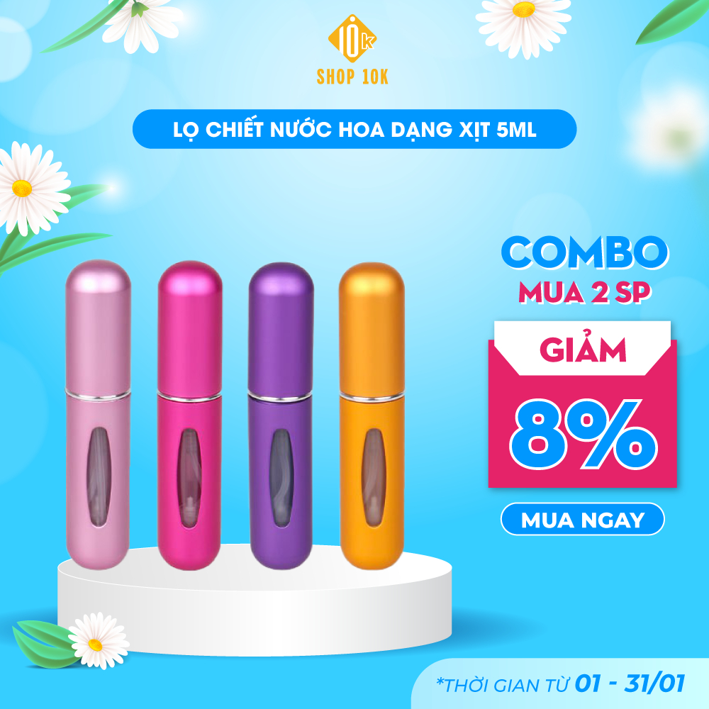 Lọ chiết nước hoa, chai mini chiết nước hoa dạng xịt 5ml SP003959