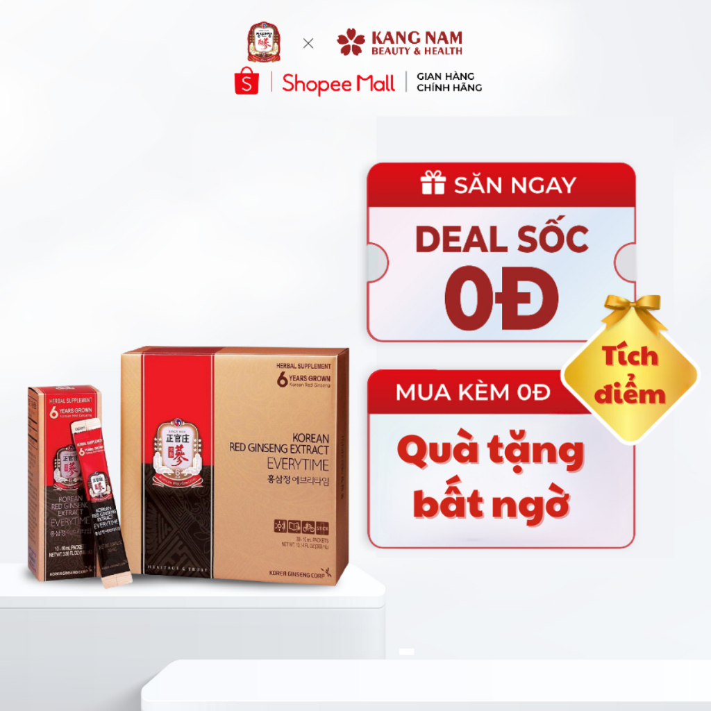 Tinh Chất Hồng Sâm Pha Sẵn Cheong Kwan Jang Extract Everytime Balance 30 gói