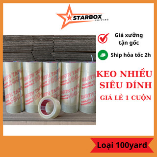 Băng keo, băng dính dán thùng, đóng gói hàng loại 100yard